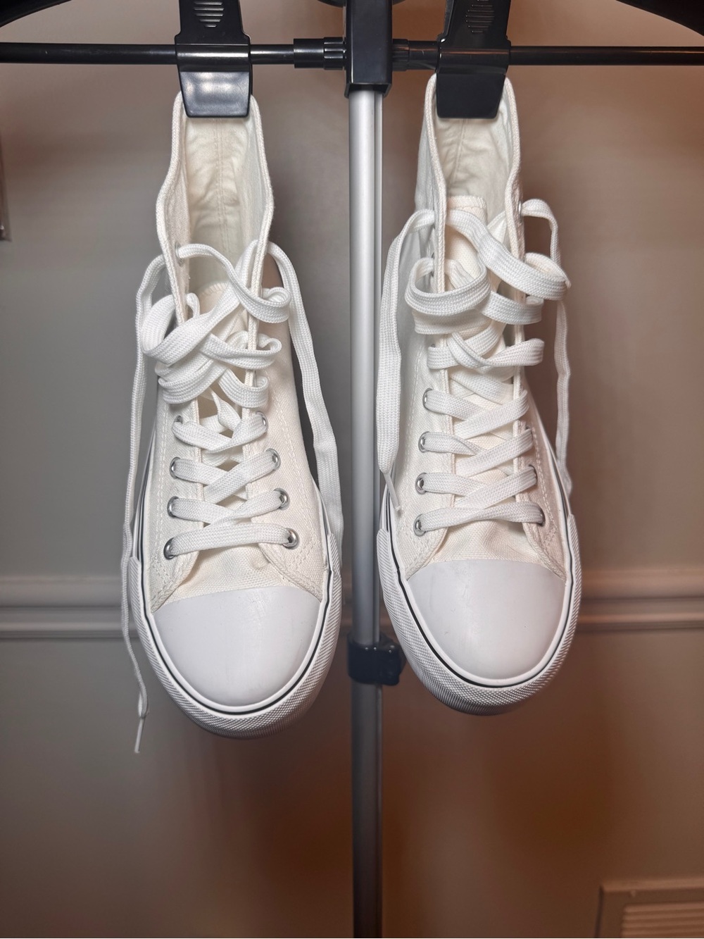 NWOB- White Platform High-Top Canvas Sneakers